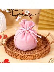 5件/10件裝 多色天鵝絨抽繩蝴蝶結禮物袋 珍珠禮品袋 婚禮糖果袋 可重複使用抽繩袋，適用於婚禮禮物、派對裝飾、珠寶收納、戒指耳環手鍊項鍊整理，適合生日、週年紀念、喬遷、派對小禮物、禮物袋、禮物盒、送給老師的禮物、婚禮禮物袋、迷你禮物袋、小號教師禮物袋 - 多色 - 查看 10