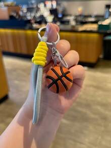 1pc Sports Ball Series Keychain, Basketball Soccer Backpack Pendant Accessory (Random Style) - Multicolor - View 4