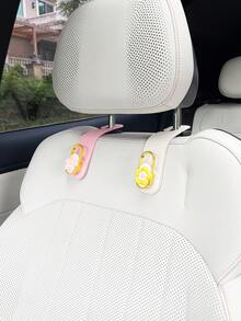 Car Seat Back Hanger Hook, Multi-Functional Hidden Storage Hook, Car Interior Organizer Hook - Flower Style - View 9