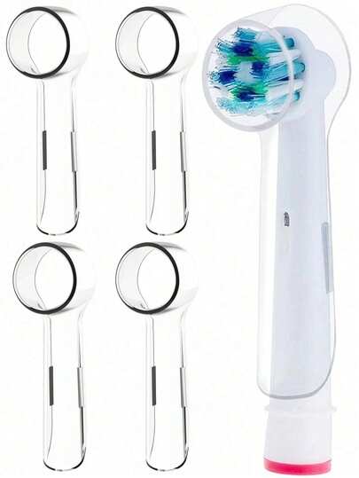 4 piezas Cubiertas antipolvo para cabezales de cepillo de dientes eléctrico, adecuadas para cepillos de dientes eléctricos redondos, protegen los cabezales de su cepillo, convenientes para viajar, talla grande higiénicas. El diseño ajustado puede bloquear firmemente el polvo, la humedad, las bacterias y los contaminantes del baño para evitar que los cabezales del cepillo de dientes se ensucien y se enmohecen. El tamaño compacto y portátil es ideal para viajes de negocios, fitness, oficina o viajes de corta distancia, asegurando que su cepillo de dientes esté siempre completamente protegido. Fácil de instalar.