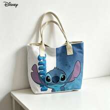 Bolso de mano y de hombro para laptop, Bolso de hombro de gran capacidad con diseño de Stitch de Disney para uso diario - Blanco - Ver 1