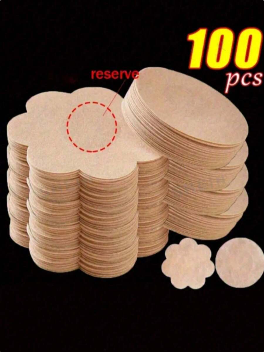 10/50/100 chiếc Miếng che đầu ngực nâng đỡ dùng một lần, không dây, tự dính, đồ lót và phụ kiện dành cho nữ - Nhiều màu - Xem 1