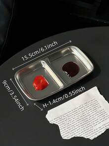 1/2/3/4 Compartment Stainless Steel Sauce Dish, Reusable Condiment Tray Suitable For Korean BBQ, Hot Pot, Sushi, Ketchup, Appetizers, Home And Restaurant Kitchen - Silver - View 11