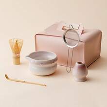 5/8pcs Japanese Matcha Whisk Set, Butterfly & Heart Textured, Pink Storage Pouch, Matcha Preparation Tools, Middle Eastern Style, Suitable For Personal Use, Valentine's Day, Christmas, Thanksgiving, Graduation Gifts - Pink Leather Bag Series - View 14