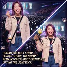 K-Pop 應援棒肩背帶掛繩，K-Pop 應援棒可攜式展示活動斜背袋，可調節式身體攜帶帶，適用於通用應援棒，K-Pop 應援棒配件，演唱會必備，適用於派對遊戲與活動，適用於 Skz / Stray Kidz / Twice / Txt / Gdragon / Exo / Aespa / Army Bomb / 官方應援棒，不含應援棒 - 查看 8