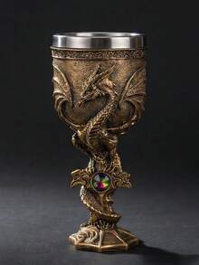Stainless Steel Dragon Warrior Goblet - Perfect For Halloween And Christmas, Elegant Tabletop Decor, Reusable And Insulated, Ideal For Christmas, Thanksgiving - Multicolor - View 17