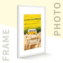1pc 30x40cm Solid Wood Photo Frame, A4/A3 Oak Wood Photo Frame, White Photo Frame, Elegant Minimalist Style White Rectangular Exquisite Craft Decorative Photo Frame, Suitable For Birthday Gifts, Housewarming, Wedding Anniversary, Home Decor - Solid Wood Photo Frame - View 13