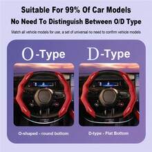 1pair All-Season Car Steering Wheel Cover Anti-Slip Breathable Auto Interior Decor - Multicolor - View 3