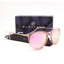 Blenders Women's Fashion Polarized  - Oval Frame With Gradient Pink-Green Lenses, Lightweight Design With Metal Hinges, Suitable For Driving And Daily Wear, Comes With Eyeglass Case And Microfiber Cloth 4171 - B4171-C5 - 查看 2