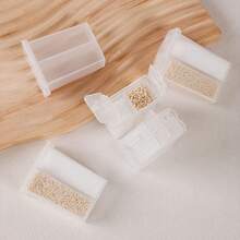 1-2 piezas Mini frascos de especias de doble compartimento, ideales para uso en cocina de campamento al aire libre. Estos recipientes divididos para condimentos son perfectos para cocinar y viajar al aire libre. - transparente - Ver 6