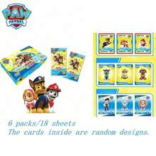 Paw Patrol 6包/18张卡片，1包/3张卡片，汪汪队立大功收藏版卡片（巡逻场景卡、精彩瞬间卡、任务系列卡）。卡片角色包括：Chase、Skye、Zuma、Rubble、Everest、Rocky、Tracker、Lily和Liberty。这是汪汪队立大功粉丝的必备礼物。有趣的动漫和游戏卡片，动漫迷礼物，节日礼物，派对用品，节日装饰品，收藏卡片，桌游卡片，经典卡片（随机设计）。 - 卡片 - 查看 12