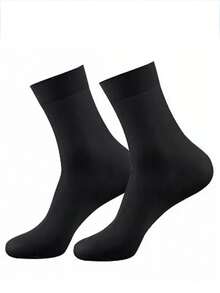 1/10/20/30 Pairs Men's Silk Socks, Anti-Odor Breathable Deodorizing Mid-Calf, Thin Business Summer Socks - Multicolor - View 13