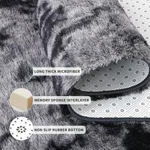 eluckya Plush And Thick Long-Pile Carpet, Super Soft And Comfortable Rug, Non-Slip Thick Pile Carpet, Suitable For Bedrooms, Living Rooms, Bathrooms, Dorm Rooms, Room Decor, Kitchen Essentials, Family Gatherings, Valentine's Day, Birthday Parties, Home Decor, Bedroom Decor. - 深灰色 - 查看 5