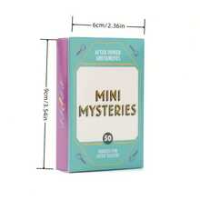 Mini Mysteries 謎題卡牌遊戲，50 個偵探謎題拼圖，餐後推理桌面遊戲，便攜式家庭朋友互動派對遊戲，適合節日聚會休閒娛樂 - 彩色 - 查看 5