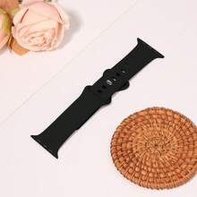 Dây đeo thể thao tương thích với Apple Watch 38mm 40mm 41mm 42mm 44mm 45mm 46mm 49mm, Dây đeo silicon mềm chống nước tương thích với Series 11 10 9 Ultra 8 7 6 5 4 3 2 1 SE dành cho Nữ và Nam - màu đen - Xem 2