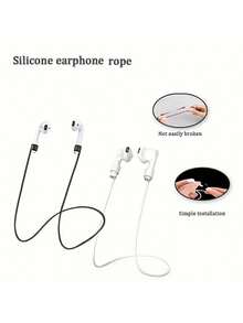 Cordão para fone de ouvido sem fio em silicone macio (3 Peças), ideal para esportes, resistente ao desgaste e elástico, macio, inodoro e agradável à pele. Acessório esportivo para corrida, caminhada, trilha e camping. Cordão anti-perda para fone de ouvido Bluetooth sem fio em silicone não eletrônico, adequado para corrida e esportes. Design magnético anti-perda. - Multicolorido - Ver 9
