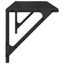 vidaXL Étagères Murales 2 pcs Chêne noir 60 x 25 x 25,5 cm - Taille Unique - Voir 7