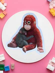 Adorable Punch Monkey Decal, Easy To Paste And Remove, Decal Stickers, Funny For Laptop, Room Decor - Multicolor - View 12
