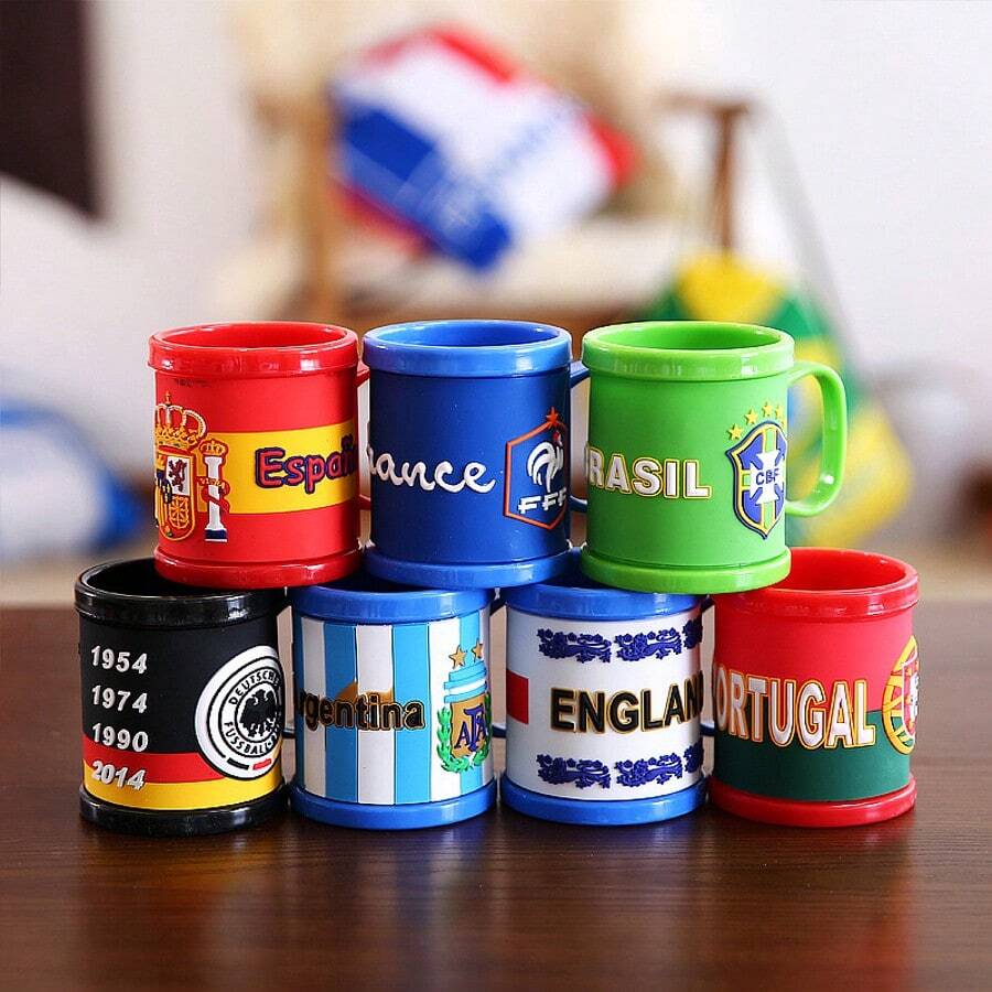 FIFA 國家隊主題馬克杯 粉絲紀念水杯 世界盃周邊裝飾杯 創意禮物 適合酒吧觀賽派對、日常辦公與居家飲水杯 - 彩色 - 查看 1