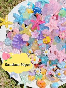 [Random] 5/30pcs Versatile Fashion ABS Ocean Life, Flower Detachable Shoe Clips, DIY Shoe Decoration Accessories, Suitable For Women Sandals, Slippers, Beach Bags - Perfect Gift For Festivals And Special Occasions - Multicolor - View 10