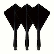 3pcs/Pack Integrated Universal Threaded Dart Flights, Made Of High-Toughness Thickened Black Plastic, Durable And Impact-Resistant, Long-Lasting And Deformation-Resistant - Multicolor - View 7