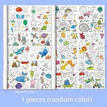 1 Roll Graffiti Paper, Extra Long Drawing Paper, Graffiti Scroll, Customizable, Suitable For Coloring And Painting, New Year Gift, Halloween, Christmas Gift [Random Style] - White - View 10