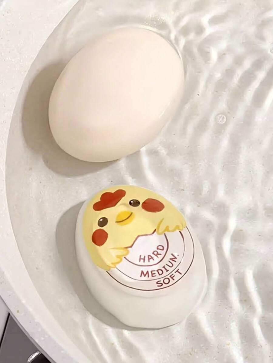 1 pieza Temporizador de cocina para huevos, cambia de color para indicar el nivel de cocción del huevo. Cuando el huevo está completamente cocido, el temporizador cambia de color, ideal para huevos cocidos blandos o duros - Multicolor - Ver 1