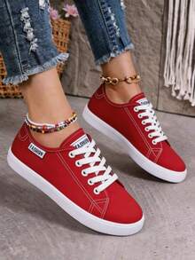 Women's Casual Athletic Shoes, Lightweight And Comfortable, Machine Washable, Suitable For Everyday Wear, Running, And Tennis Shoes. Red Shoes - 紅色 - 查看 2