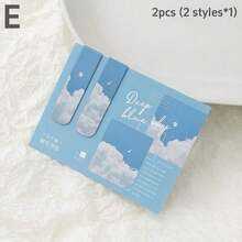 2pcs/Set Mini Magnetic Bookmarks, Romantic Landscape Magnetic Bookmarks, Forest, Clouds And Sunset Landscape Prints, Azure Sky Forest Mini Page Clip Bookmarks, School Office Page Clip Bookmark Holder, Book Lover Supplies Back To School Unique Reading - Multicolor - View 6