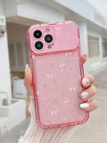 1 chiếc ốp lưng điện thoại hình nơ hồng có gương, tương thích với iPhone X XR XSMax 11 12 13 13Pro 13ProMax 14ProMax 14ProMax 15 15PRO 15PLUS 15PROMAX 16 16Pro 16Plus 16Promax 17 17Pro 17Promax - Hồng - Xem 2
