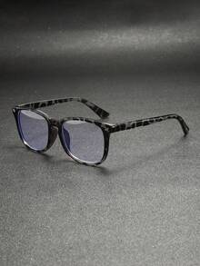 1pc Unisex Round Frame Y2K Futuristic Clear Lens Glasses - Multicolor - View 3