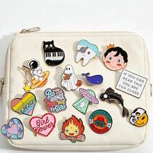 10/20/30/40/50/60/70/80/90/100pcs Random Cartoon Enamel Brooch Surprise Blind Box, Cute Fun Badge Pins, Versatile Decoration For Backpack, Clothes, Student & Friend Creative Small Gift - Multicolor - View 7