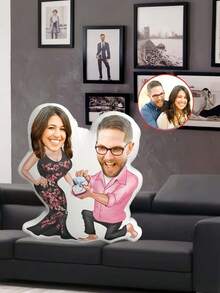 1 pieza Almohada de confesión de pareja personalizada, se puede subir la foto favorita para crear un estilo único. Almohada con forma humana 3D, admite lavado a mano, estilo versátil; proceso de impresión digital, múltiples tamaños disponibles. Adecuada como regalo de Navidad, Halloween. Almohada con forma humana de foto creativa, diseño único, se puede personalizar el rostro del retrato exclusivo, adecuada para cumpleaños, vacaciones, aniversario, decoración del hogar, se puede colocar en la sala de estar, dormitorio, también se usa para el Día de San Valentín, decoración de bodas, Halloween, Navidad, Acción de Gracias y otras ocasiones. - Multicolor - View 5
