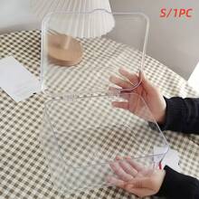 1个翻盖透明防尘收纳盒，适合存放化妆品、护肤品、指甲油、口红、发夹、发圈等，可放置于桌面、抽屉、梳妆台、浴室，也可作为女友礼物、可堆叠收纳盒、旅行包、房间装饰、化妆包使用。 - 無色 - 查看 8