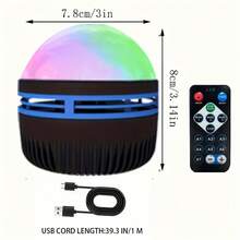 1 buah Lampu Proyeksi Langit Berbintang Aurora Borealis, Proyektor Lampu Malam RGB Bertenaga USB dengan Kontrol Jarak Jauh, Perubahan Gelombang Warna Multi-Warna, Komponen Elektronik, Baterai Kancing, Cocok untuk Dekorasi Kamar Tidur dan Ruang Tamu - Satu-Ukuran - View 8