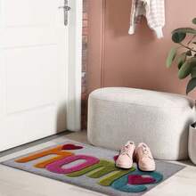 1pc Cute Heart Pattern Super Soft Microfiber Bath Mat, Non-Slip Bathroom Rug, Door Mat, Absorbent Bathroom Mat, Machine Washable, Low Pile, TPR Backing, Knitted Fabric, Suitable For Bathroom, Bedroom, Kitchen, Entryway, Indoor & Outdoor Use, Bathroom Accessory And Decor, Perfect Housewarming Gift - Multicolor - View 8