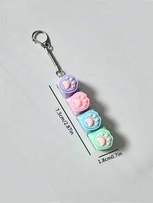 3/2/1pc Creative Cat Paw Keychain | Soft Collectible Keychain, Suitable For Birthday, Valentine's Day, Christmas | Party Gift, Cute Gift For Gatherings And Leisure - Multicolor - View 8