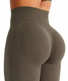 Mini Flare Leggings Womens Workout Butt Lifting Legging Hidden Scrunch Seamless 30" Lilliean Yoga Pants Women Pants  Flare Leggings Joggers For Women Black Pants  Flare Leggings Womens - 咖啡 - 查看 8