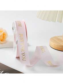 1 pieza de cinta decorativa "SOLO PARA TI", cinta de satén multicolor, cinta para envolver regalos, decoración del hogar, decoración navideña DIY, adecuada para embalaje de regalos, manualidades, accesorios para el cabello, envoltura de flores - Sección B - Ver 11