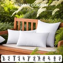 2-Piece White Pillow Core, Lightweight Down Instead Of Polyester Pillow, Sofa Cushion, Bed Pillow (2pc) - White - View 7