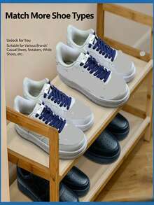 1 par de cordones elásticos sin nudos con hebilla de cambio estilo minimalista diario en blanco, material flexible y elástico de ajuste holgado para un uso rápido, cordones de repuesto antideslizantes y duraderos, accesorios universales para calzado para zapatillas deportivas, zapatos casuales, zapatos de baloncesto y zapatos de entrenamiento, adecuados para la vida diaria, deportes al aire libre & todas las estaciones, regalos prácticos para el Día de la Madre, Día de San Valentín, temporada de graduación & Año Nuevo - Versión actualizada - Ver 3