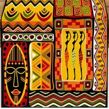 Camino de mesa africano, mantel con estampado geométrico abstracto afroamericano en negro, adecuado para decoración del hogar, cocina, mesa de comedor y fiestas - Multicolor - Ver 10