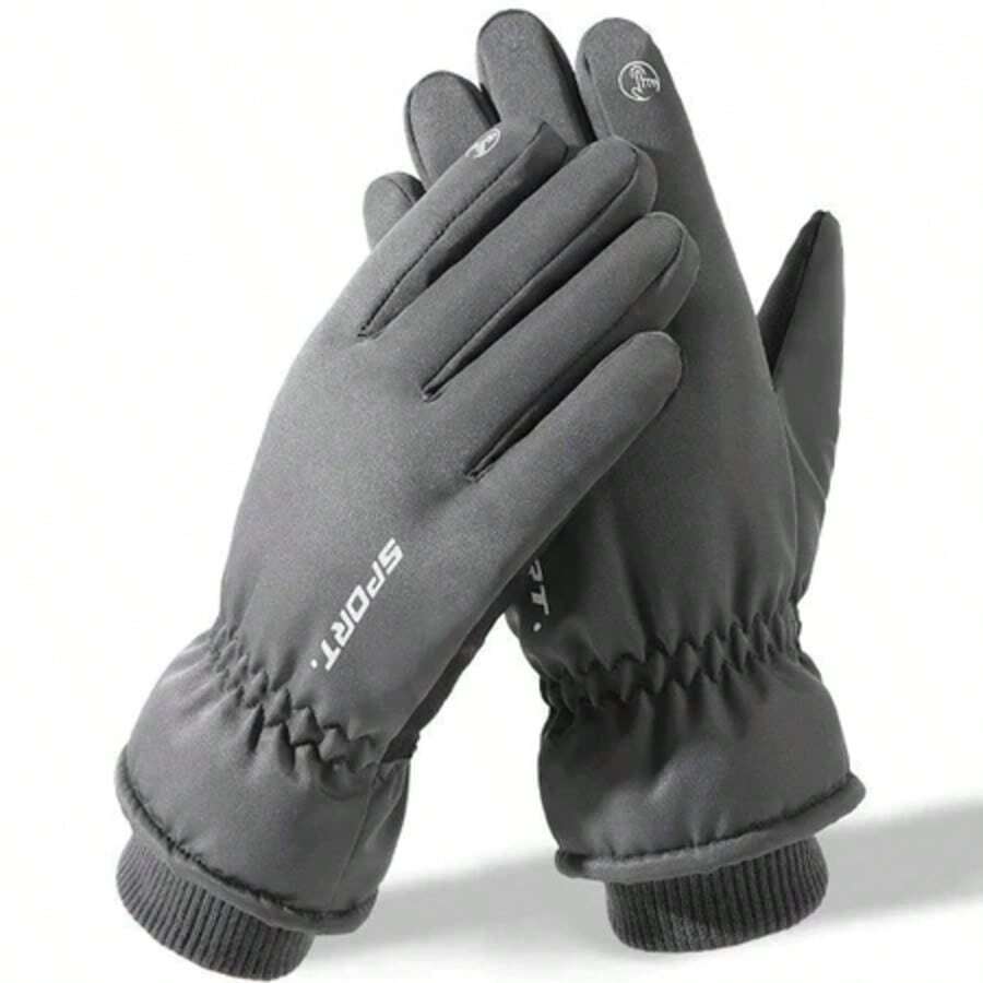 Women's Winter Touch Screen Gloves With Plush Lining – Elegance, Comfort, And Technology For Cold Weather - A-2 cinza sport - 查看 1