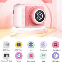 YAIUZGOO 1080P HD Photo & Video Camera, 2.0 Inch Screen, Puzzle Game, SD Card Support, Outdoor Photography Camera, Valentine's Day & Birthday Gift - View 3