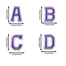 52 Pcs 3.8cm/1.5inch Letter Shaped Iron-On Patch Clothes A-Z Alphabet Patches Name Decorate Repair Patches - 52件粉紅色 - 查看 2