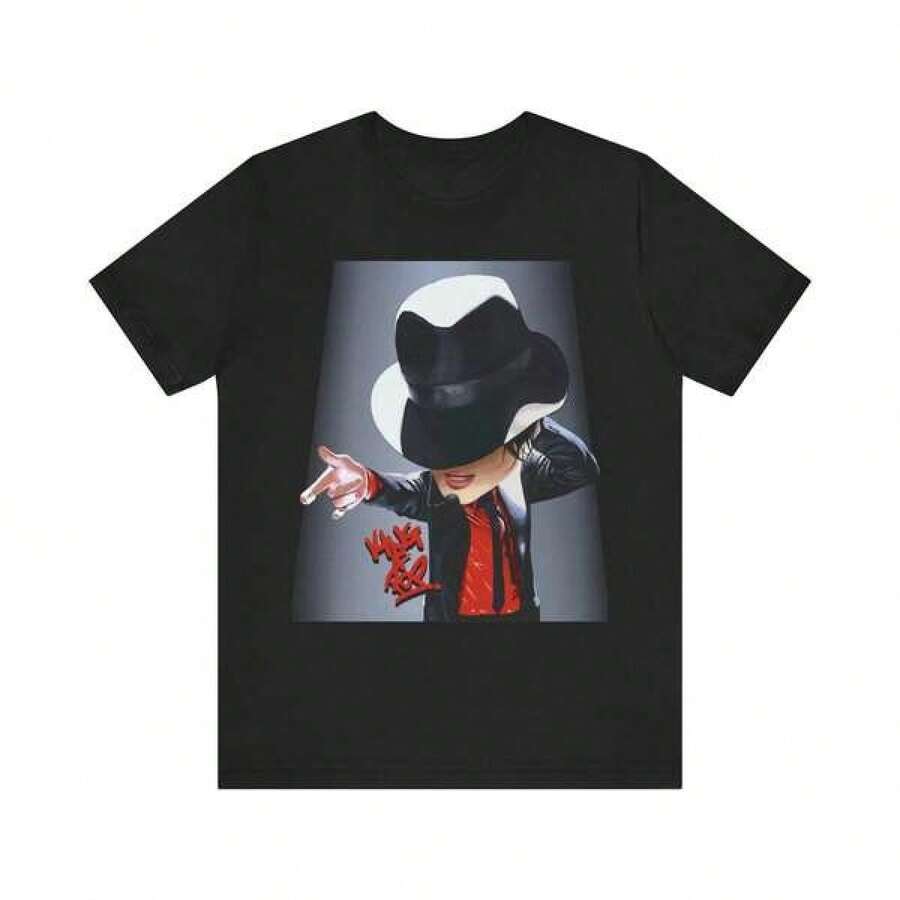 Classic Mic-HaelD JaCksSon King Of Pops T-Shirt, Men's Fashion Rock T-Shirt, Punk Pullover T-Shirt, Super Value Hot 100% Cotton T-Shirt, Suitable Gift For Fans, Perfect & Holiday Gift For Men And Women, Graphic Tee, Music Exclusive T-Shirts For Premium Fans, Unisex Casual Short-Sleeved Tees, A Must-Have For Fans, Suitable For Festivals, Parties, Homewear, Daily Commutes, Back-To-School Outfits And Concert Looks, Printed And Shipped In The UK, 100% Cotton T-Shirts, Opaque, Versatile Basic Tees, Available As A Slogan Shirt, Quote Shirt, With A Minimalist Graphic Design Or Fun Motif. Ideal For Beach Parties, Surfing, Picnics Or As A Gift. Perfect As An Airport Outfit And For Every Season: Spring, Summer, Autumn And Winter. As An Airport Outfit And For Every Season: Spring CULT - Black - View 1