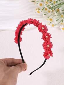 1 chiếc băng đô cài tóc đính đá hoa văn cổ điển, kiểu dáng cung điện Pháp, phụ kiện đội đầu đa năng cho hàng ngày/hẹn hò/dự tiệc, băng đô mỏng dành cho nữ. - Nhiều màu - Xem 4