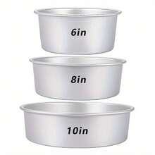 4/6/8/10 Inch Round Cake Mold - With Removable Bottom, Anodized Aluminum, Wear-Resistant, Scratch-Resistant, High-Temperature Resistant, Easy Release, Reusable, Suitable For Kitchen Baking Multi-Layer Cakes, Mousse Cakes, Cheesecake Baking Pans, Suitable For Eid Al-Adha, Ramadan, Eid Al-Fitr, Christmas, Halloween, Valentine's Day, New Year, Wedding, Birthday And Other Holiday Kitchen Baking Accessories - Silver - View 17