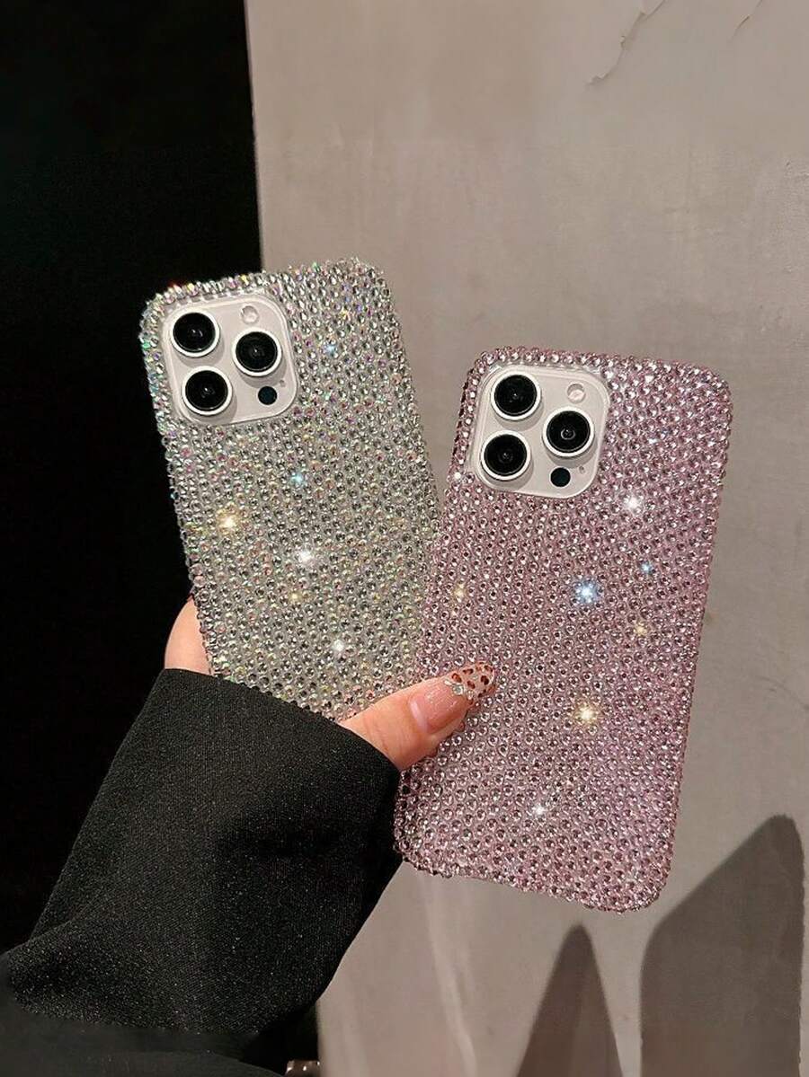 Sequins,Rhinestone New Luxury Bling Rhinestone Phone Case Compatible With IPhone 17 Pro Max/17 Pro/17, 16 Pro Max/16 Pro/16, 15 Pro Max/15 Pro/15, 14 Pro Max/13/11/12, Fashionable And Glamorous Phone Cover