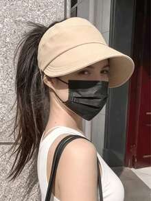 1顶女士夏季遮阳帽，新款韩版户外遮阳帽，可折叠防晒帽，女士速干棒球帽，适合海滩、旅行、高尔夫、度假；1顶情侣款纽约专属设计棒球帽，全年户外活动和散步的理想配饰 - A - 查看 4